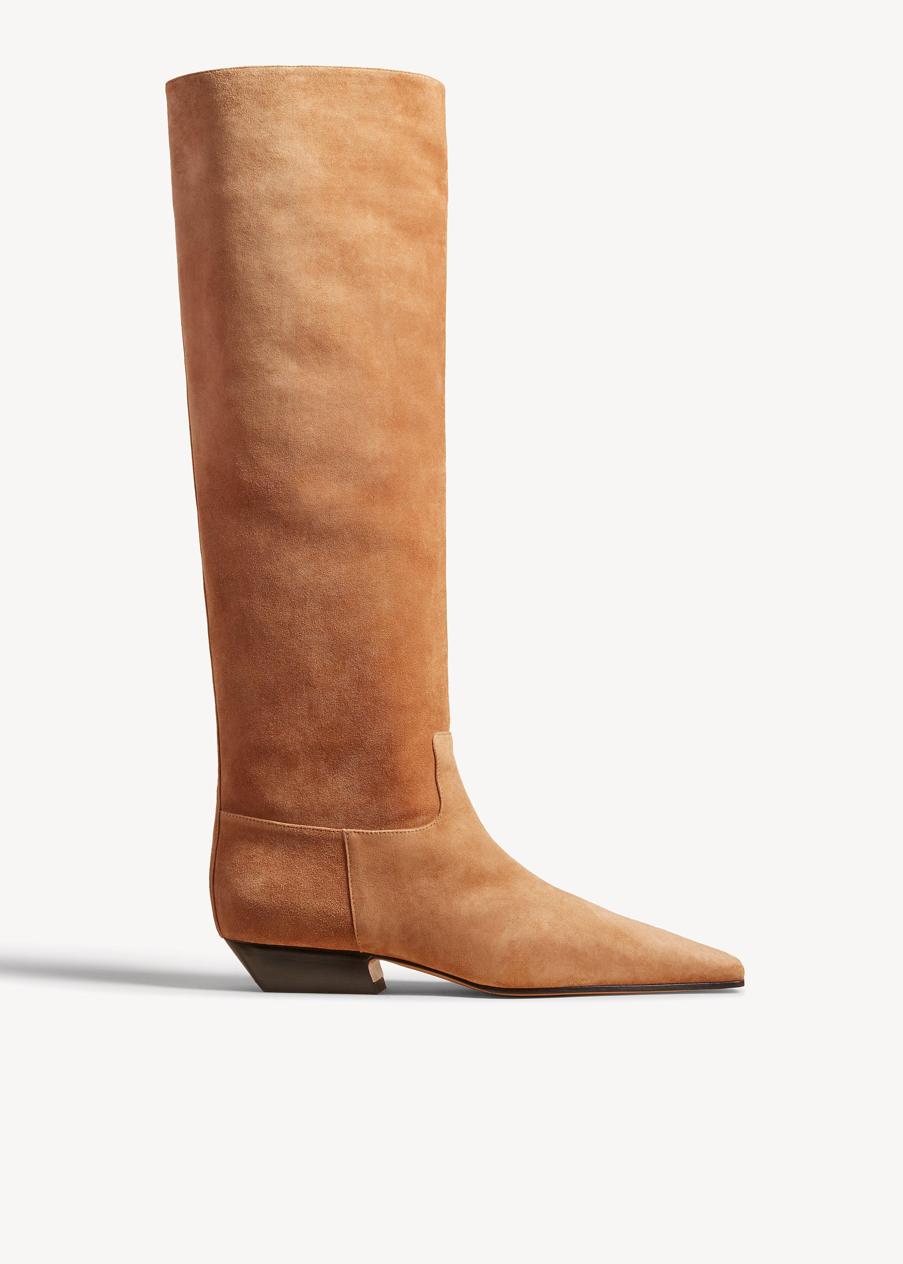 Marfa Knee-High Boot in Camel Suede Product Image