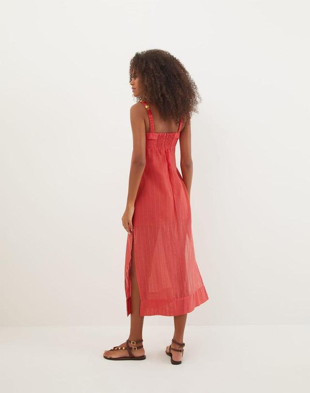 Sally Midi Dress - Raspberry Product Image