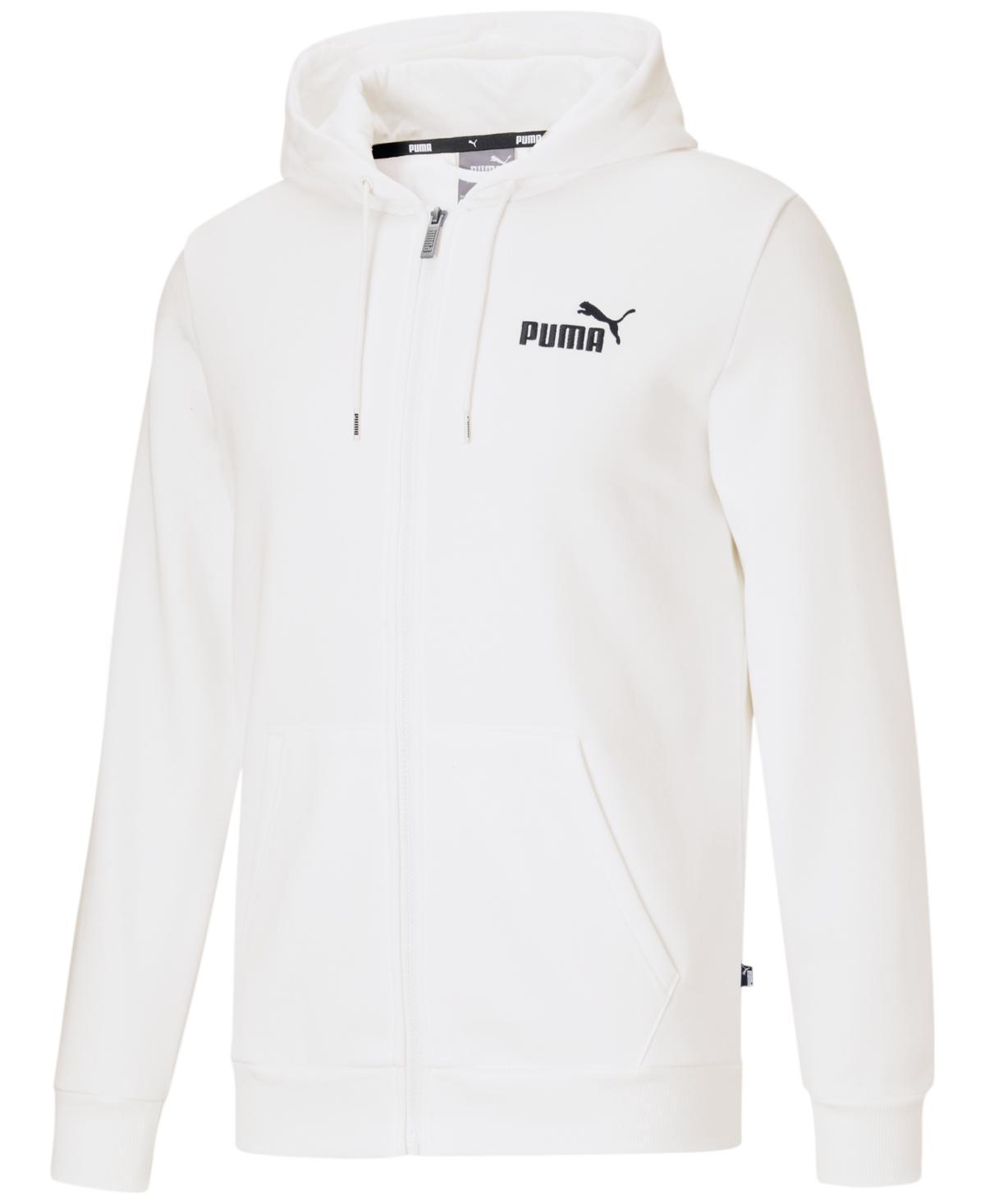 Puma Mens Zip-Front Long Sleeve Small Logo Fleece Hoodie Product Image