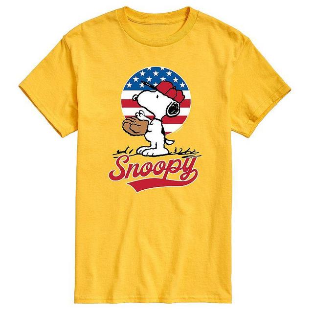 Mens Peanuts Snoopy Baseball Tee Product Image