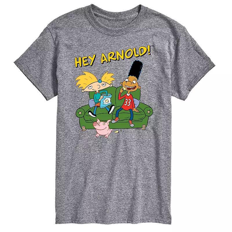 Big & Tall Hey Arnold! Gerald And Arnold On The Couch Graphic Tee, Mens Product Image