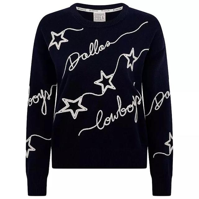 Womens Dallas Cowboys Love Letter Pullover Sweater Blue Product Image