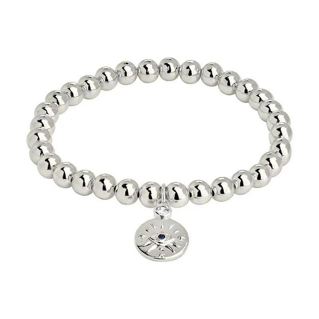 MC Collective Celestial Beaded Stretch Bracelet, Womens Silver Tone Product Image