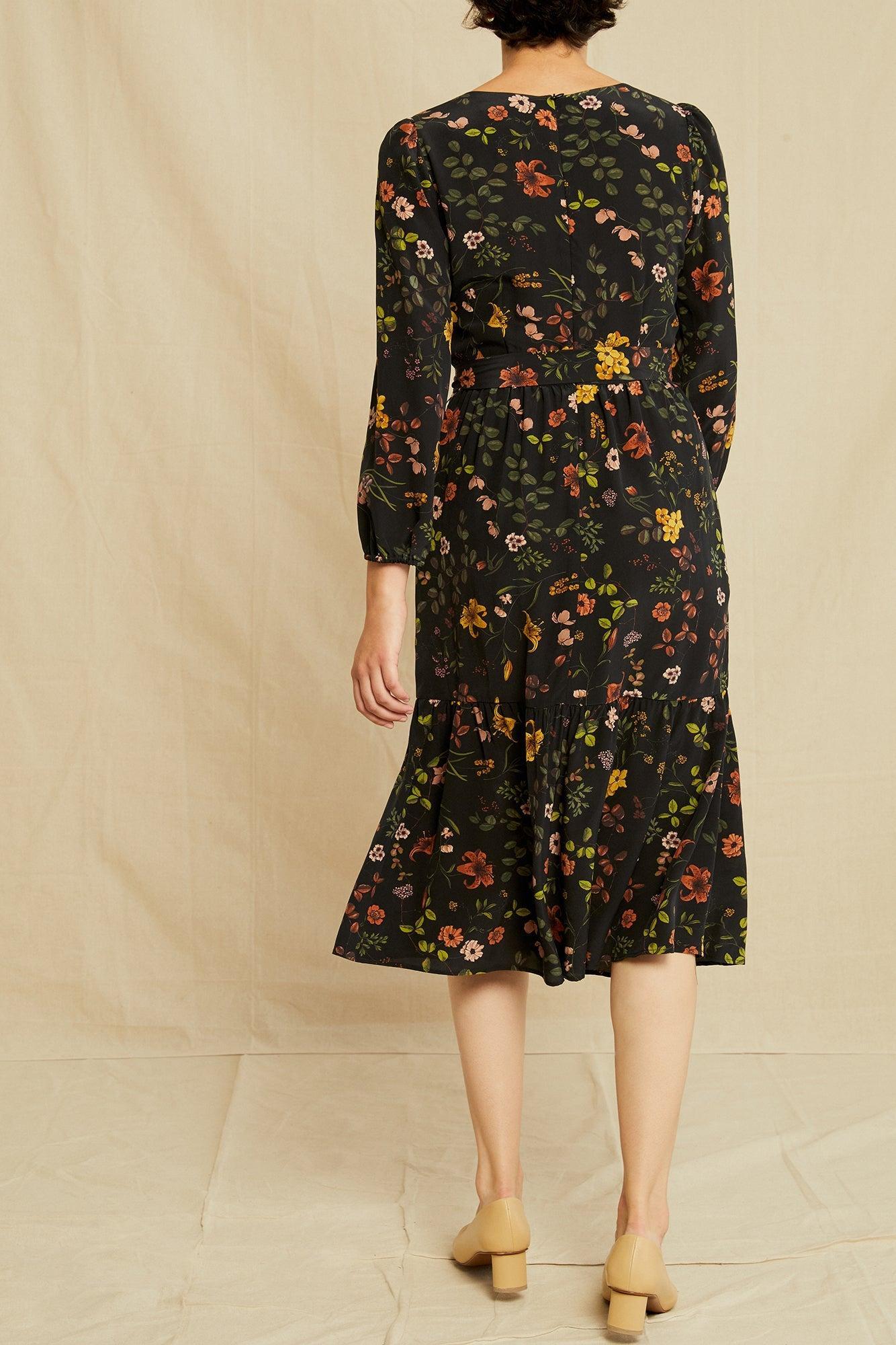 Adrienne Washable Silk Dress - Sait Germain Floral - ReAmour Product Image