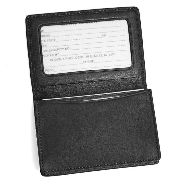 Royce Leather Business Card Holder, Black Product Image