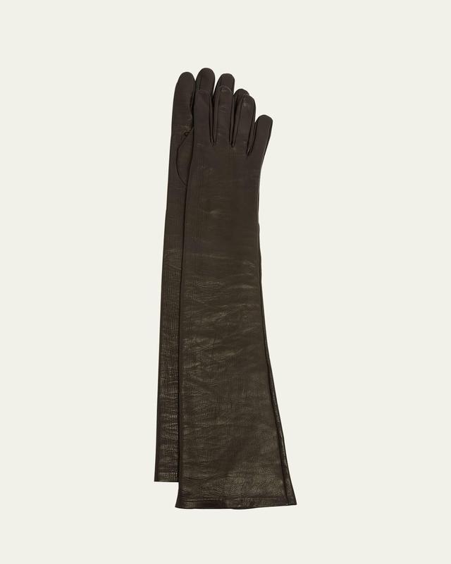 Mens Long Calfskin Leather Gloves Product Image