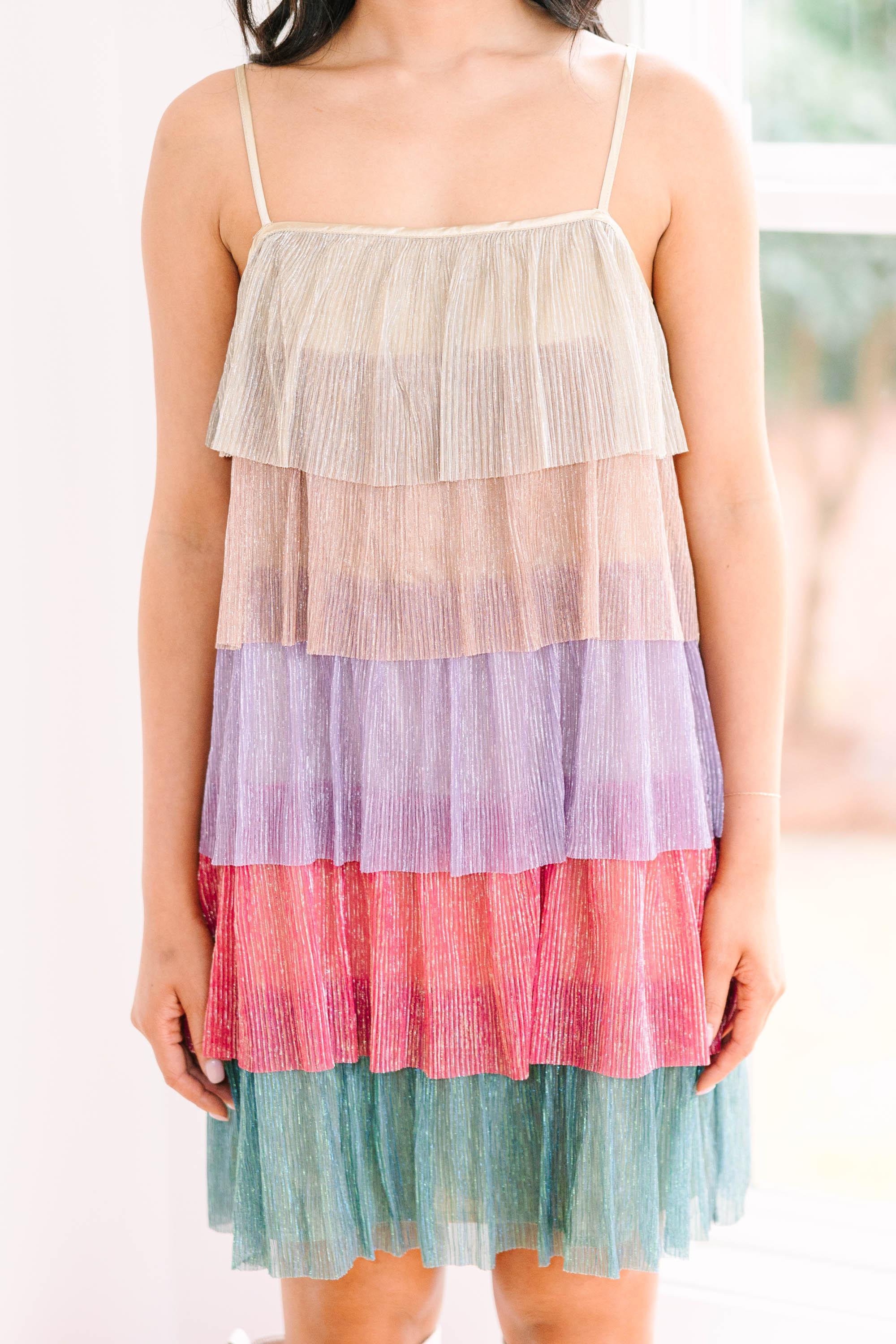 Found True Love Multicolored Tiered Dress Female Product Image