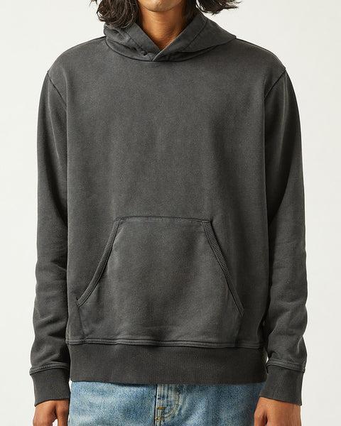 French Terry Hoodie - Washed Black Product Image