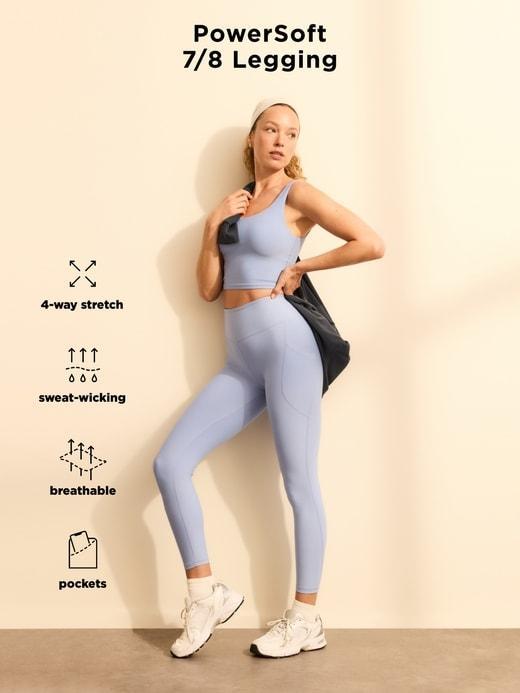 High-Waisted PowerSoft Rib Leggings Product Image