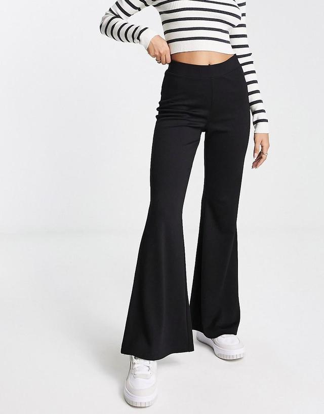 Monki jersey flared pants Product Image