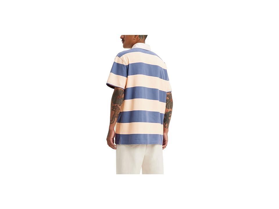 Levi's(r) Premium Short Sleeve Union Rugby Shirt (Deck Stripe Coastal Fjord) Men's Short Sleeve Knit Product Image