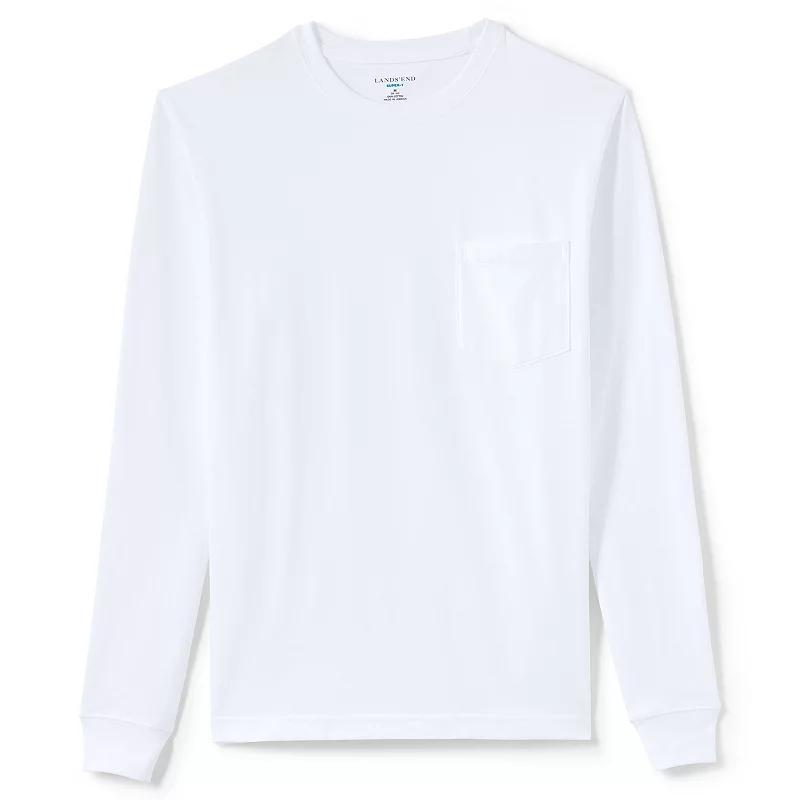 Lands End Mens Super-t Long Sleeve T-Shirt with Pocket Product Image