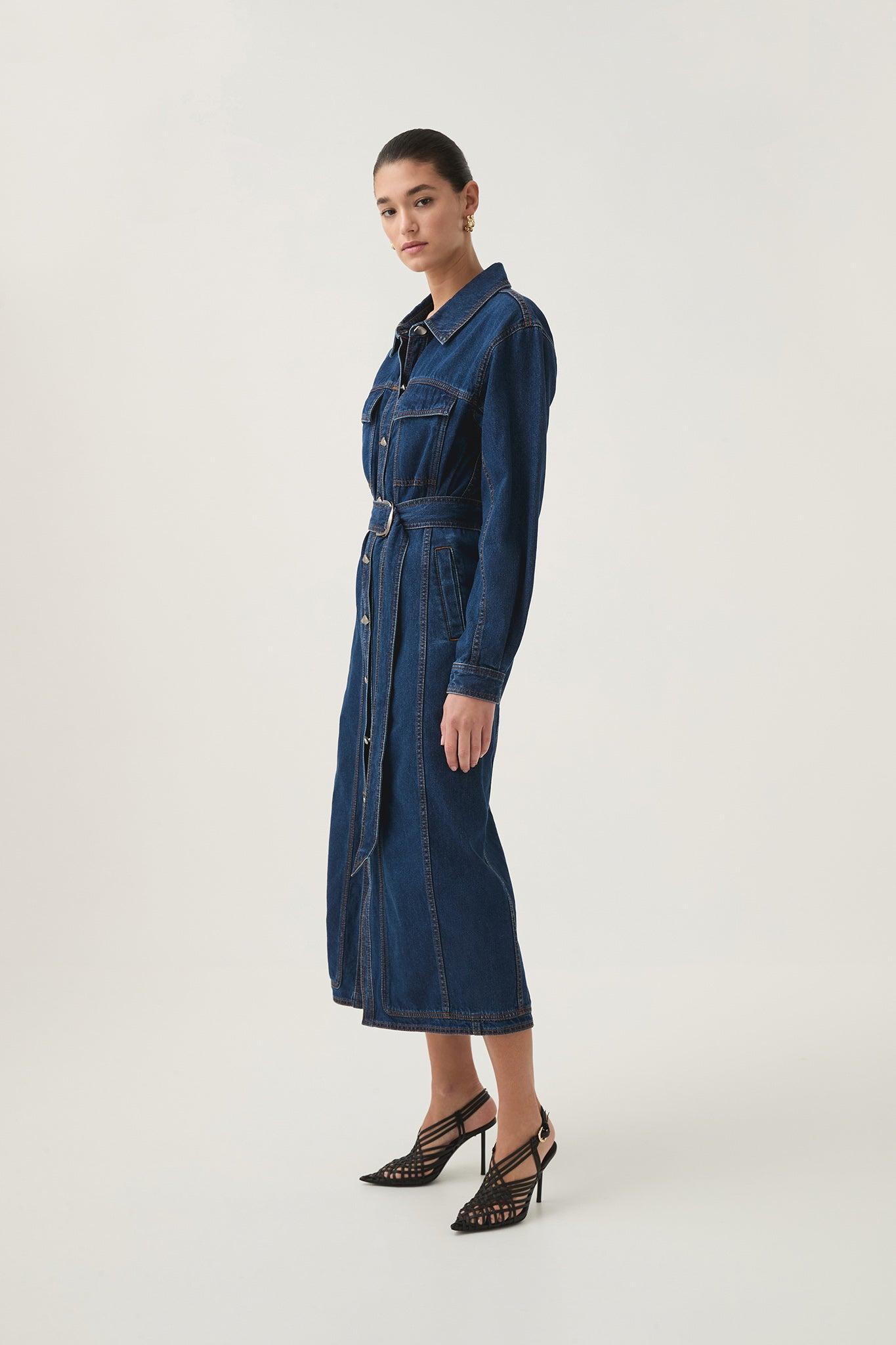 Neo Denim Midi Dress Product Image