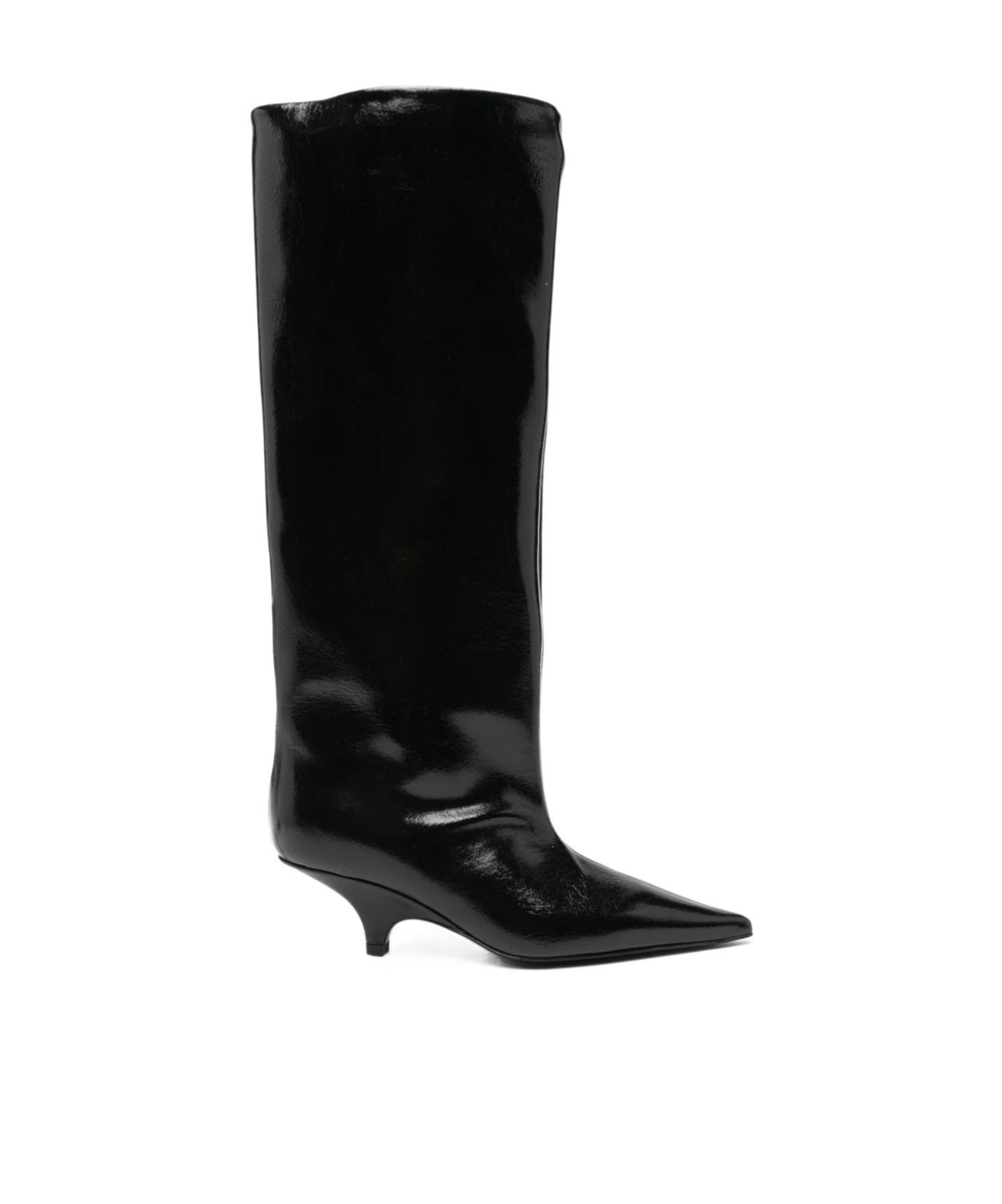 TOTÊME 55mm The Wedge-heel Boots In Black Product Image