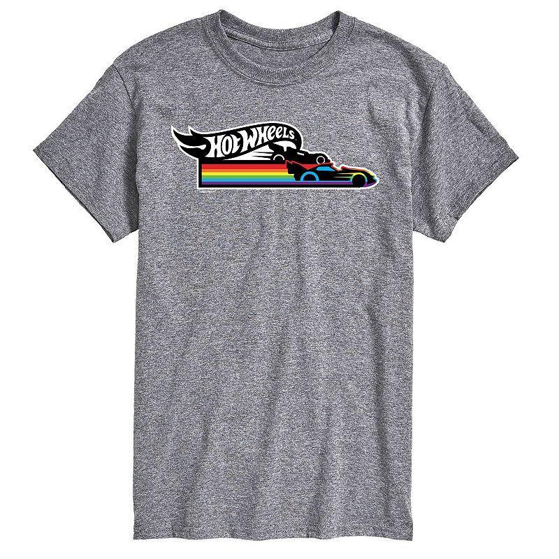 Big & Tall Hot Wheels Pride Flame Logo Graphic Tee, Mens Med Grey Product Image