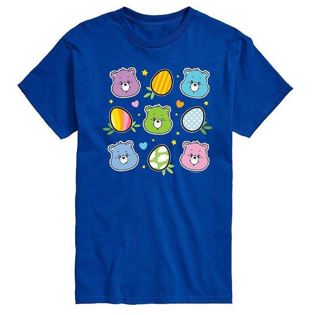 Mens Care Bears Easter Grid Graphic Tee Blue Product Image