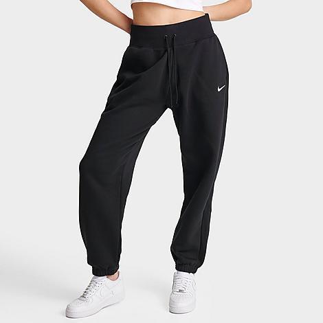 Nike Womens Style Fleece High Rise Pants - Grey/White Product Image