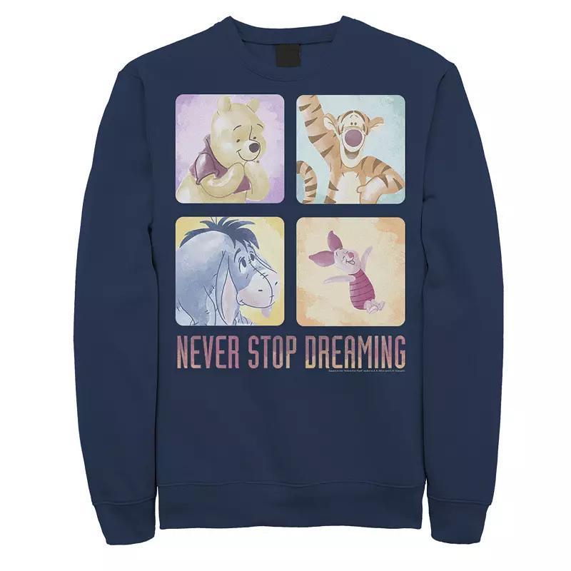 Mens Disney Winnie The Pooh Friends Never Stop Dreaming Sweatshirt Blue Product Image