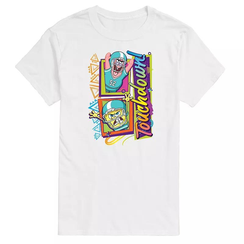 Mens SpongeBob SquarePants Touchdown Tee Blue Product Image