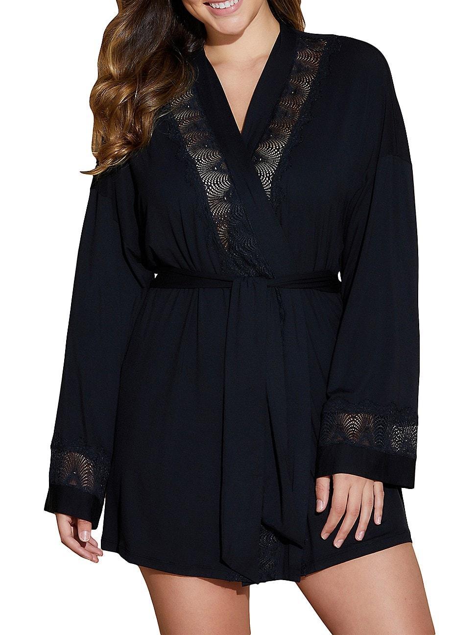 Womens Allure Lace-Trim Robe Product Image