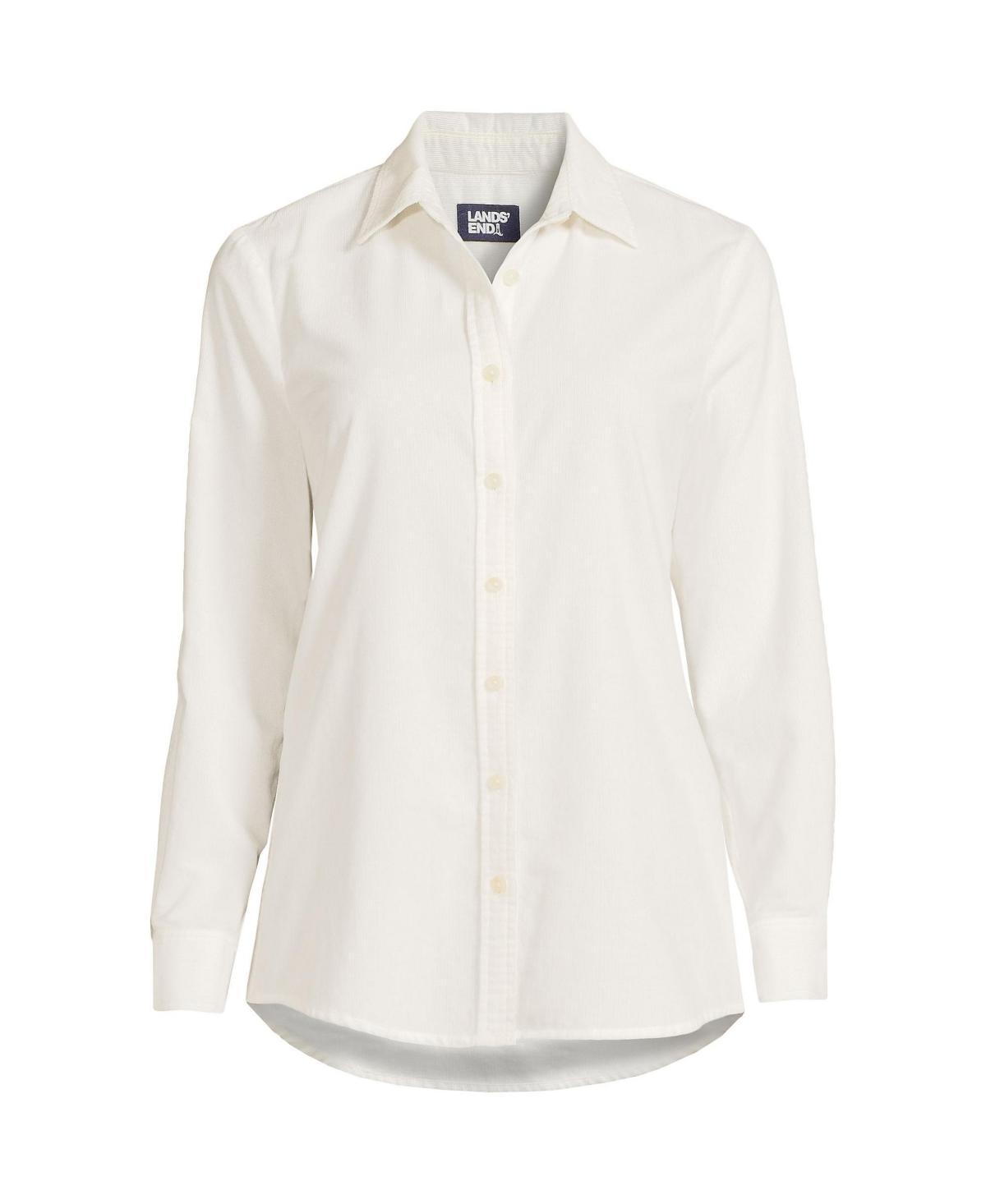 Lands End Womens Pinwale Cord Long Sleeve Shirt Product Image