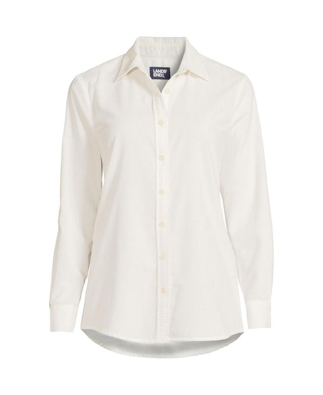 Lands End Womens Pinwale Cord Long Sleeve Shirt Product Image