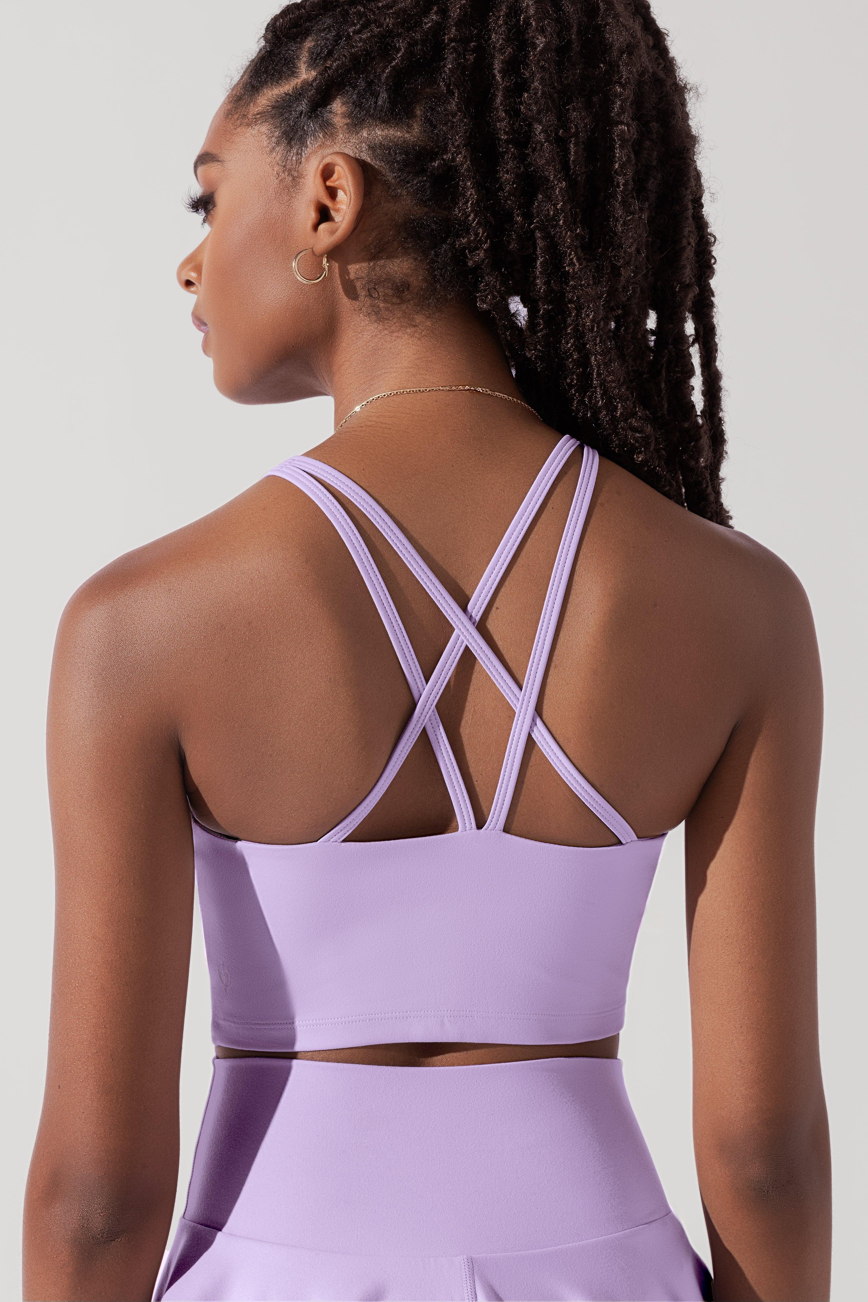 Celeste Mesh Crop Bralette - Digital Lavender Product Image