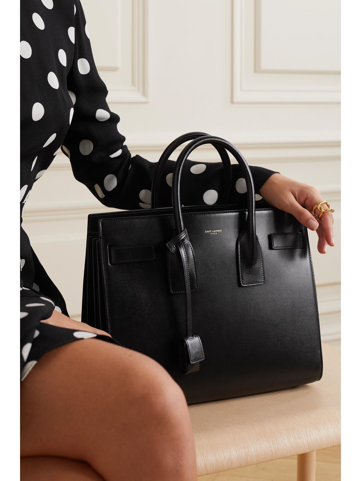 SAINT LAURENT Sac De Jour Small Leather Tote In Black Product Image