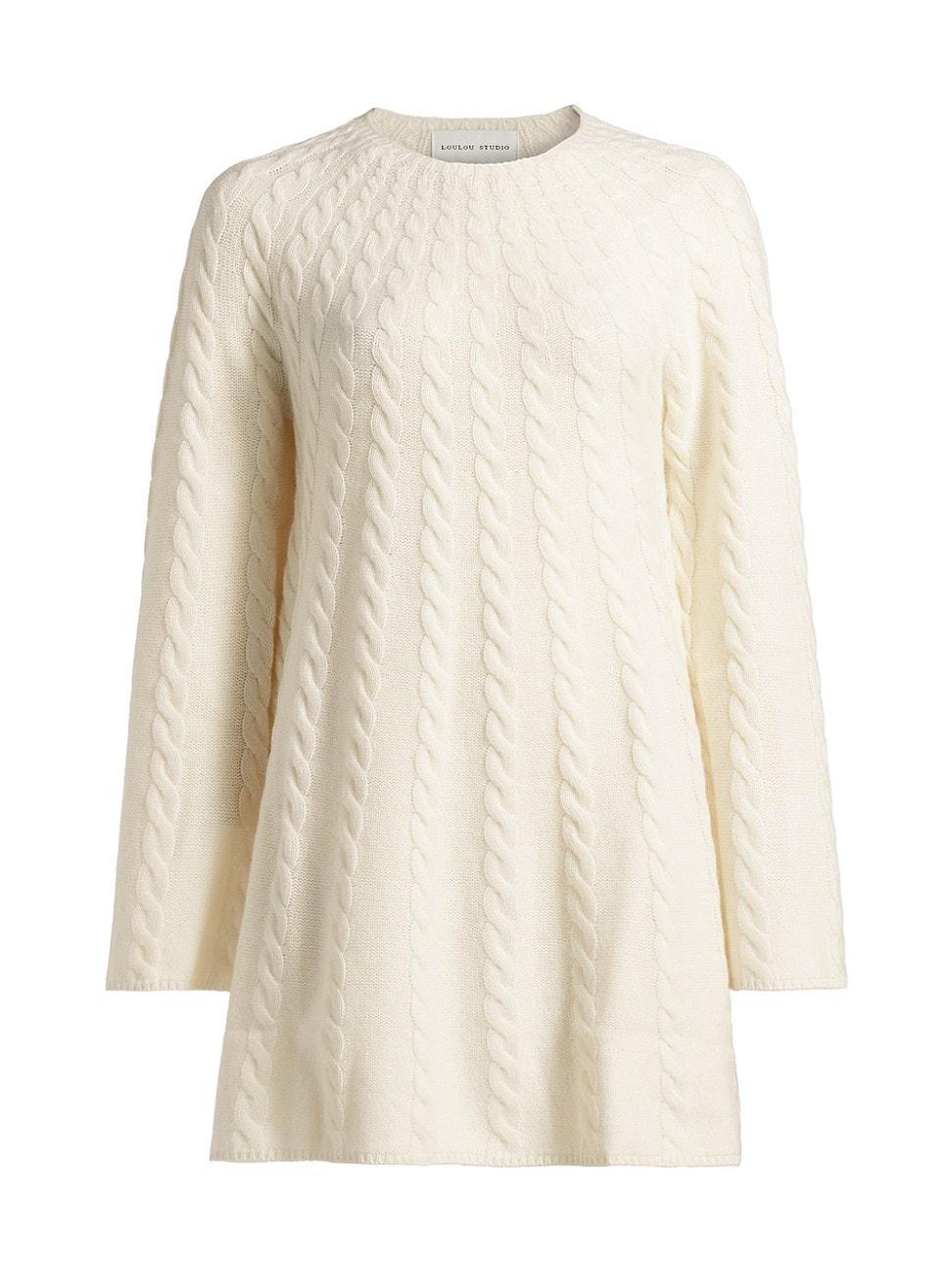 Womens Cable-Knit Cashmere Minidress Product Image