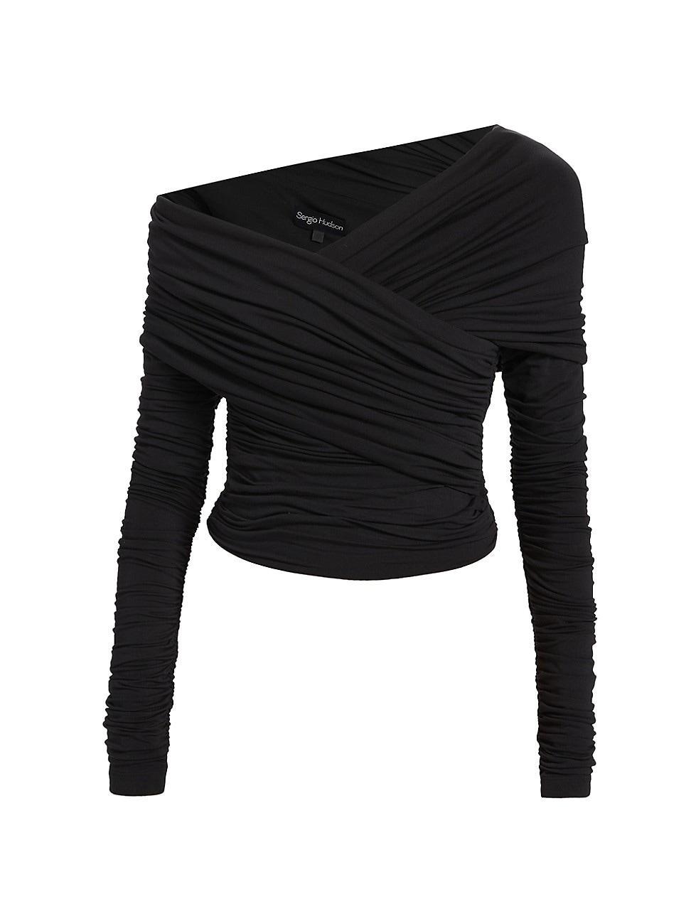 Womens Ruched Jersey Bodysuit Product Image