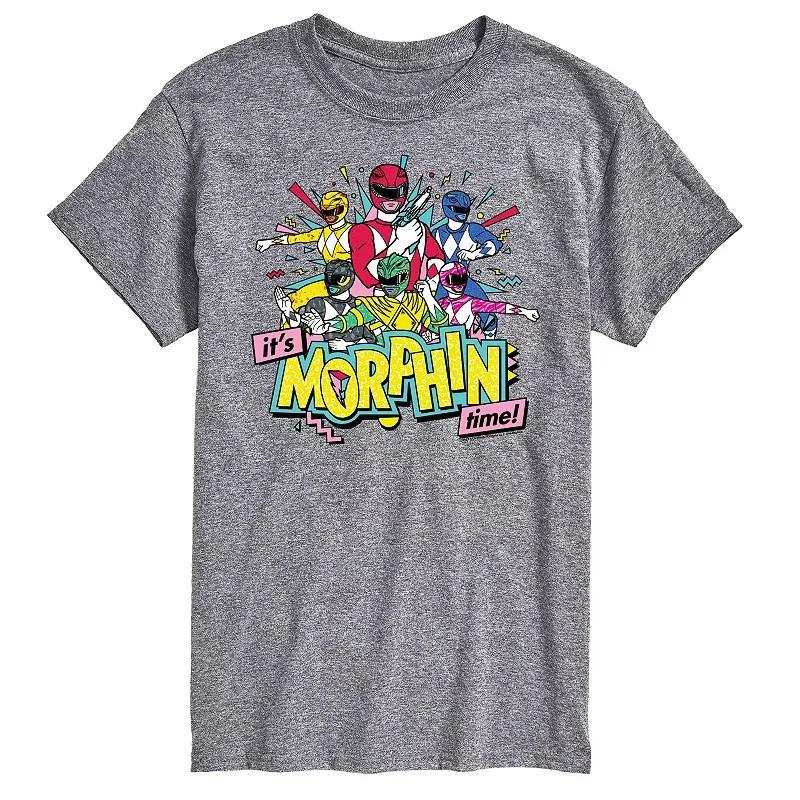 Big & Tall Power Rangers Morphin Time Group Graphic Tee, Mens Med Grey Product Image