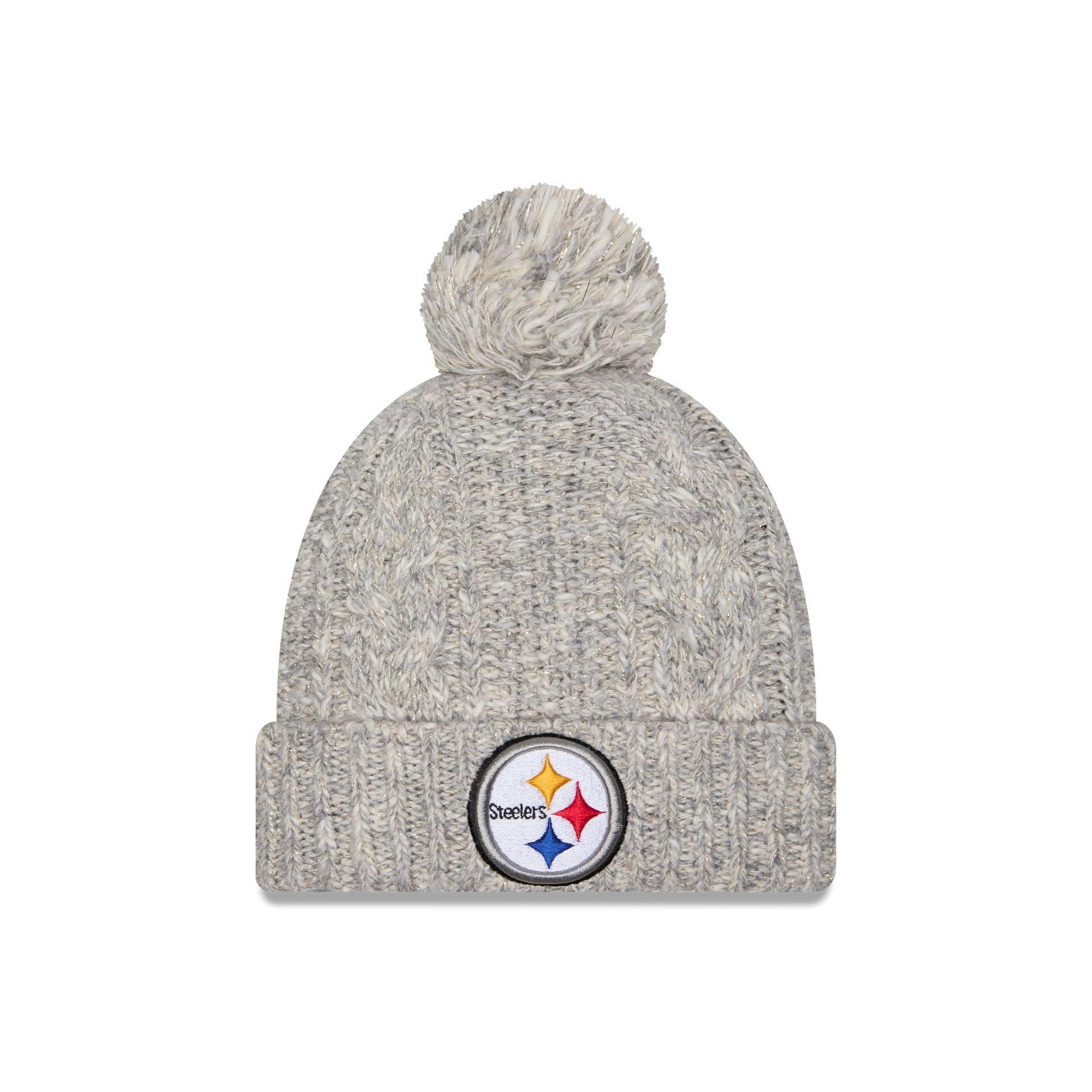 Pittsburgh Steelers Shimmer Pom Knit Hat Male Product Image