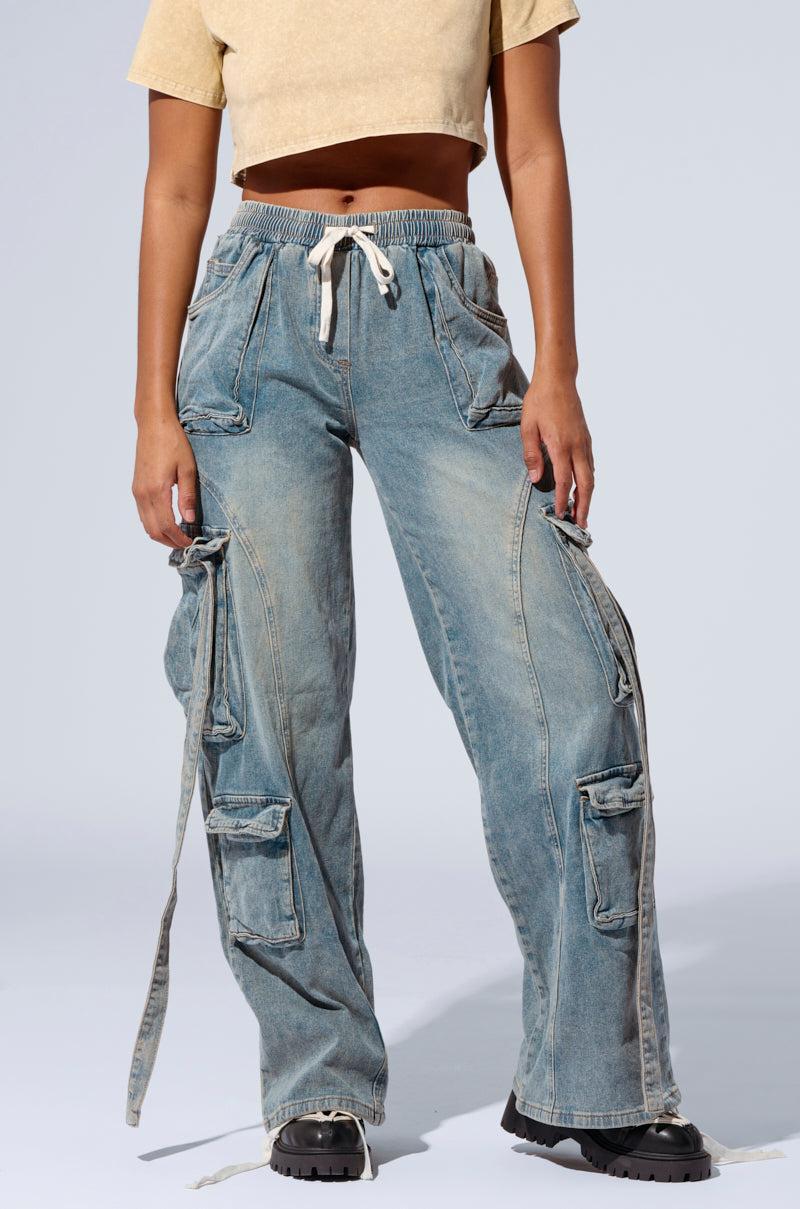 THINK ABOUT IT DENIM CARGO PANT Product Image