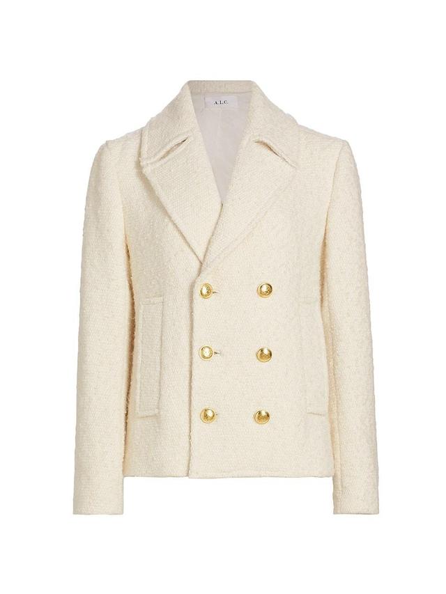 Womens Kensington Double-Breasted Cotton-Blend Jacket Product Image