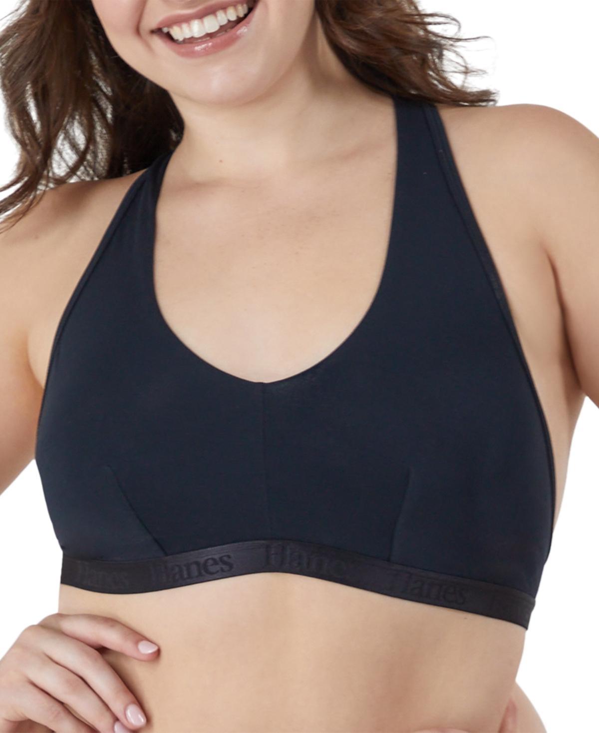 Womens Hanes Ultimate Originals 2-Pack SuperSoft Racerback Bralette DUS201 Product Image