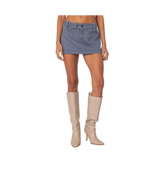 Edikted Womens Louisa Denim Mini Skirt Product Image