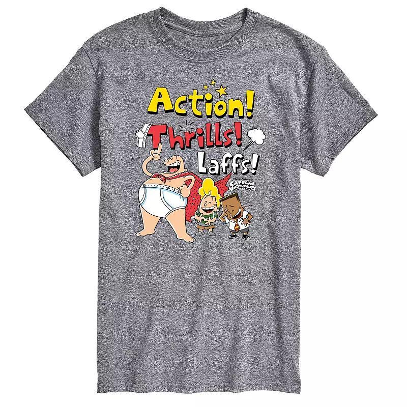 Mens Captain Underpants Action ThrilLong Sleeve Graphic Tee Tee Product Image