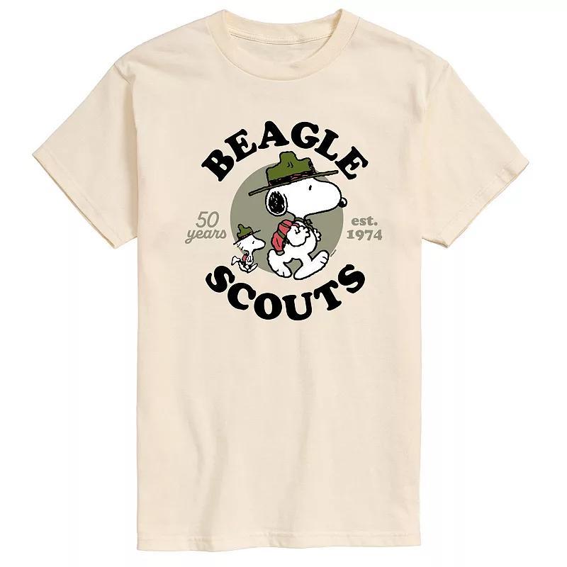 Big & Tall Peanuts Beagle Scouts 50 Years Est. 1974 Graphic Tee, Mens Product Image