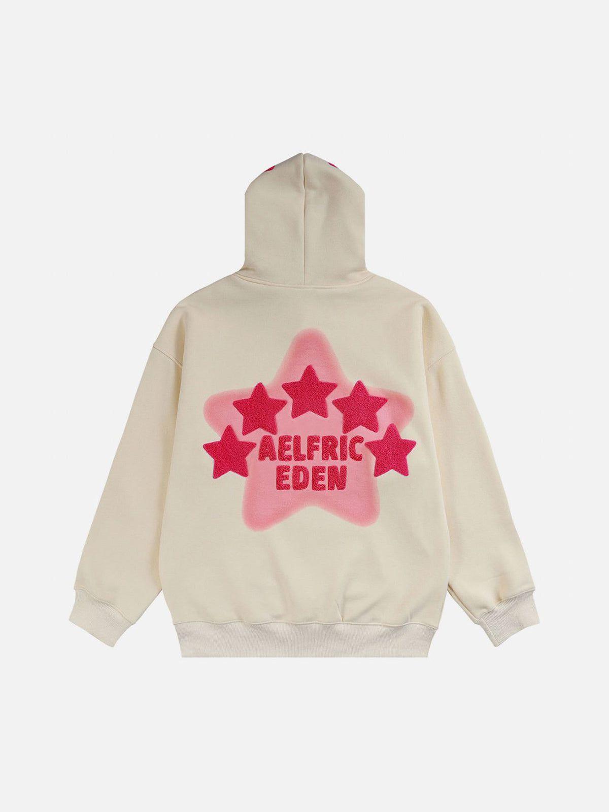 Aelfric Eden Vintage Embroidery Star Hoodie Product Image