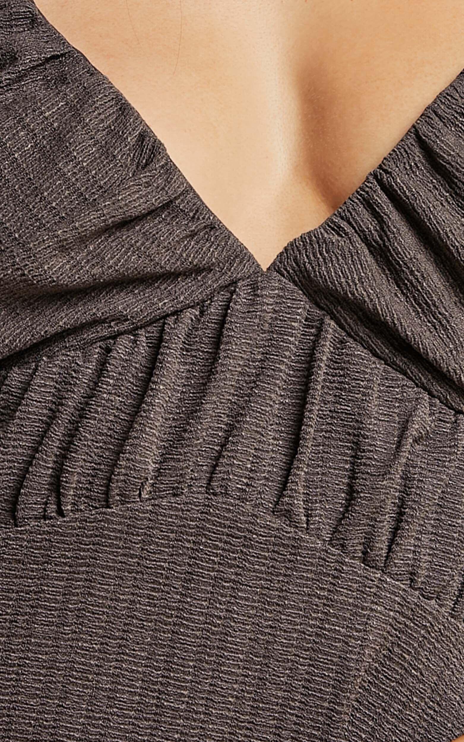 Suki Top - Ruched Bust Cami Top in Dark Oak Product Image