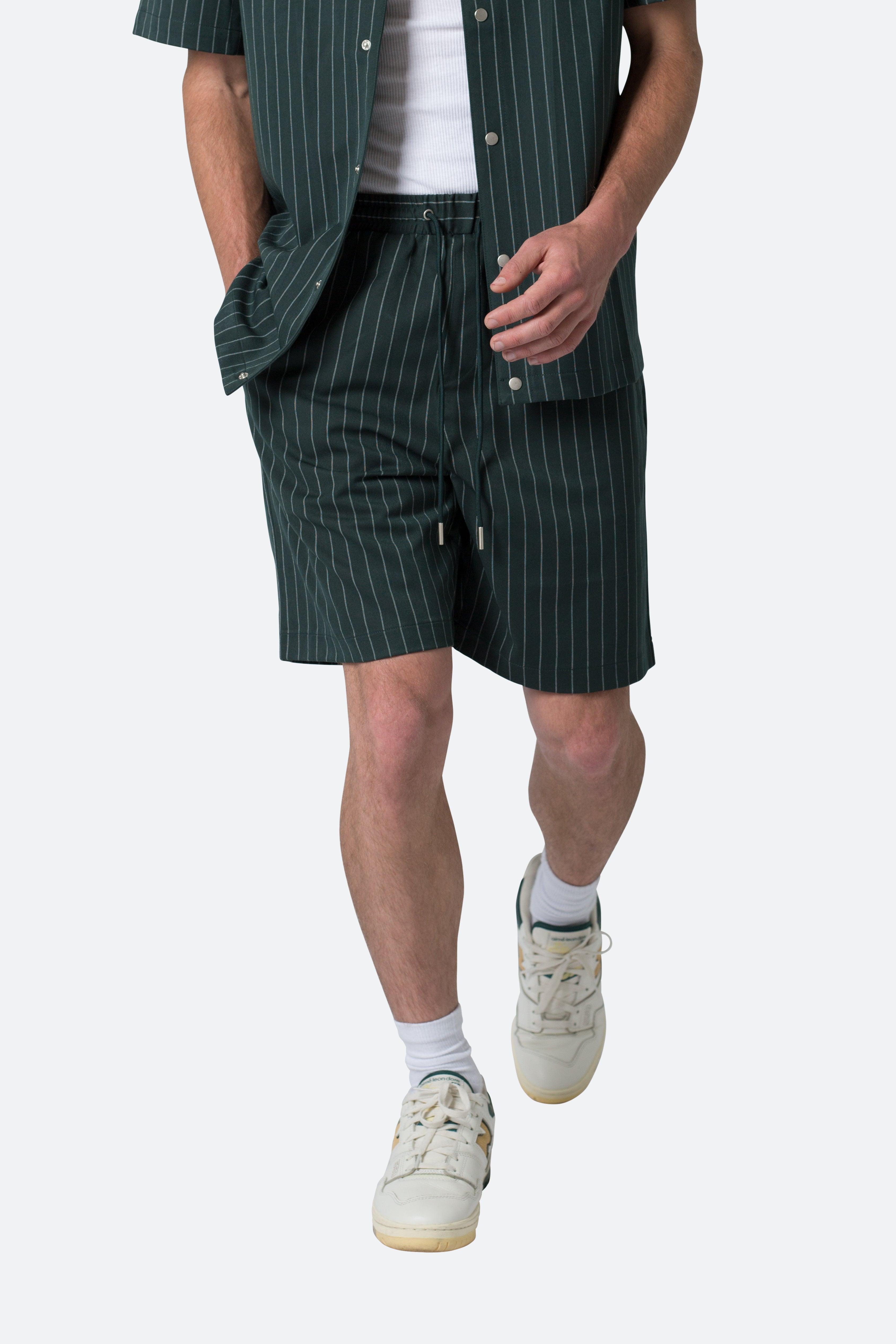 Pinstripe Shorts - Green Product Image