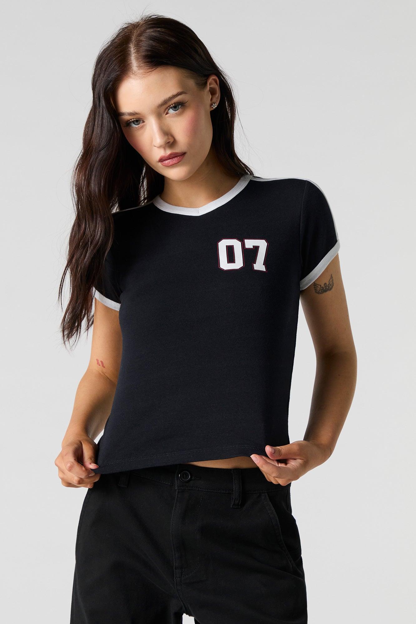 Sporty Graphic Ringer T-Shirt Female Product Image