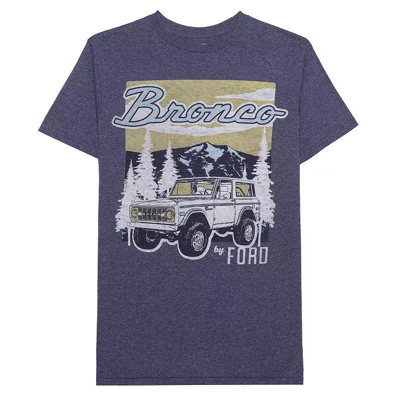 Mens Ford Bronco Graphic Tee Navy Grey Product Image