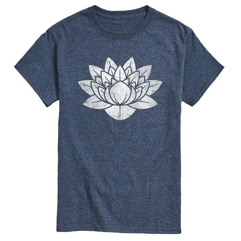 Big & Tall Lotus Flower Tee, Mens Med Blue Product Image