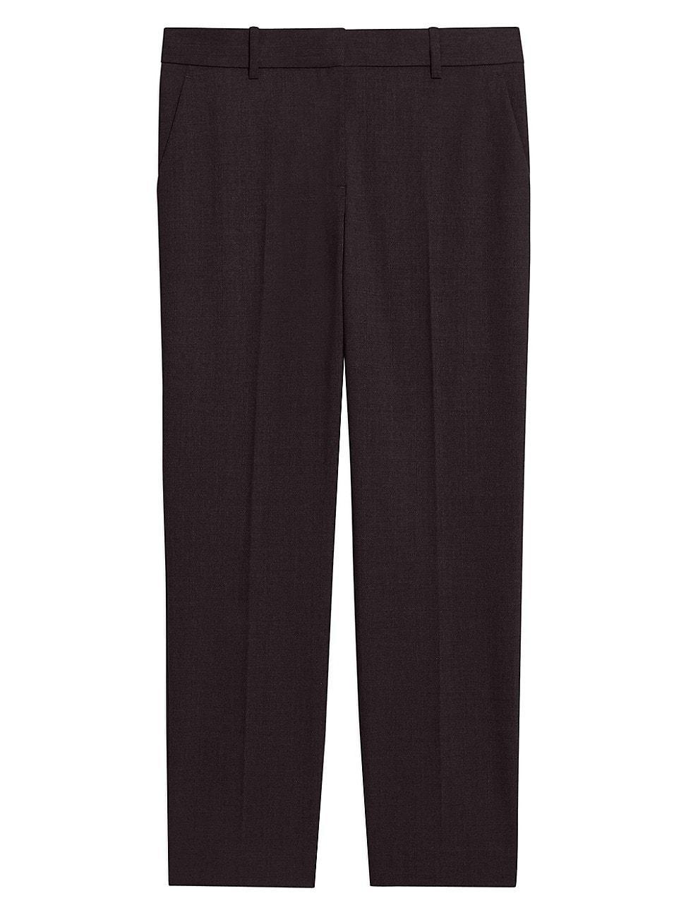 Theory Treeca Wool Blend Crop Pants Product Image