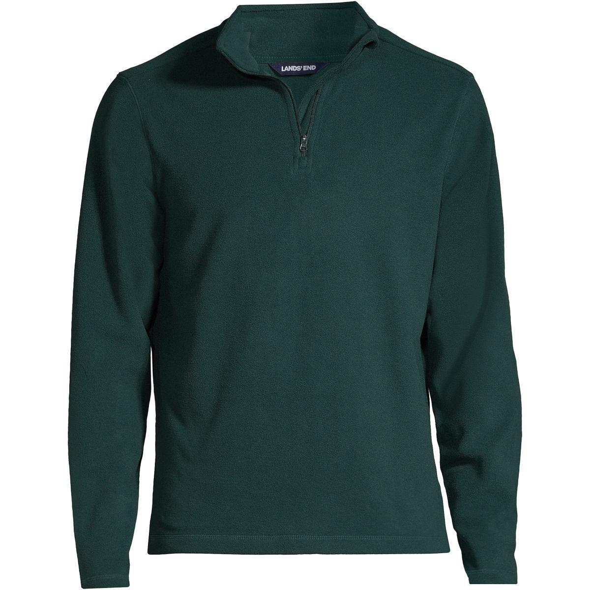 Lands End School Uniform Mens Long Sleeve Interlock Polo Shirt Product Image