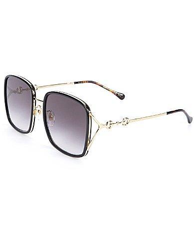 Gucci Womens Logo Square Framed Sunglasses Product Image