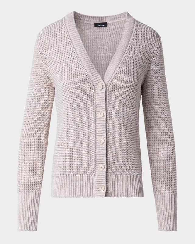 Structured Cotton Mouline Knit Cardigan Product Image