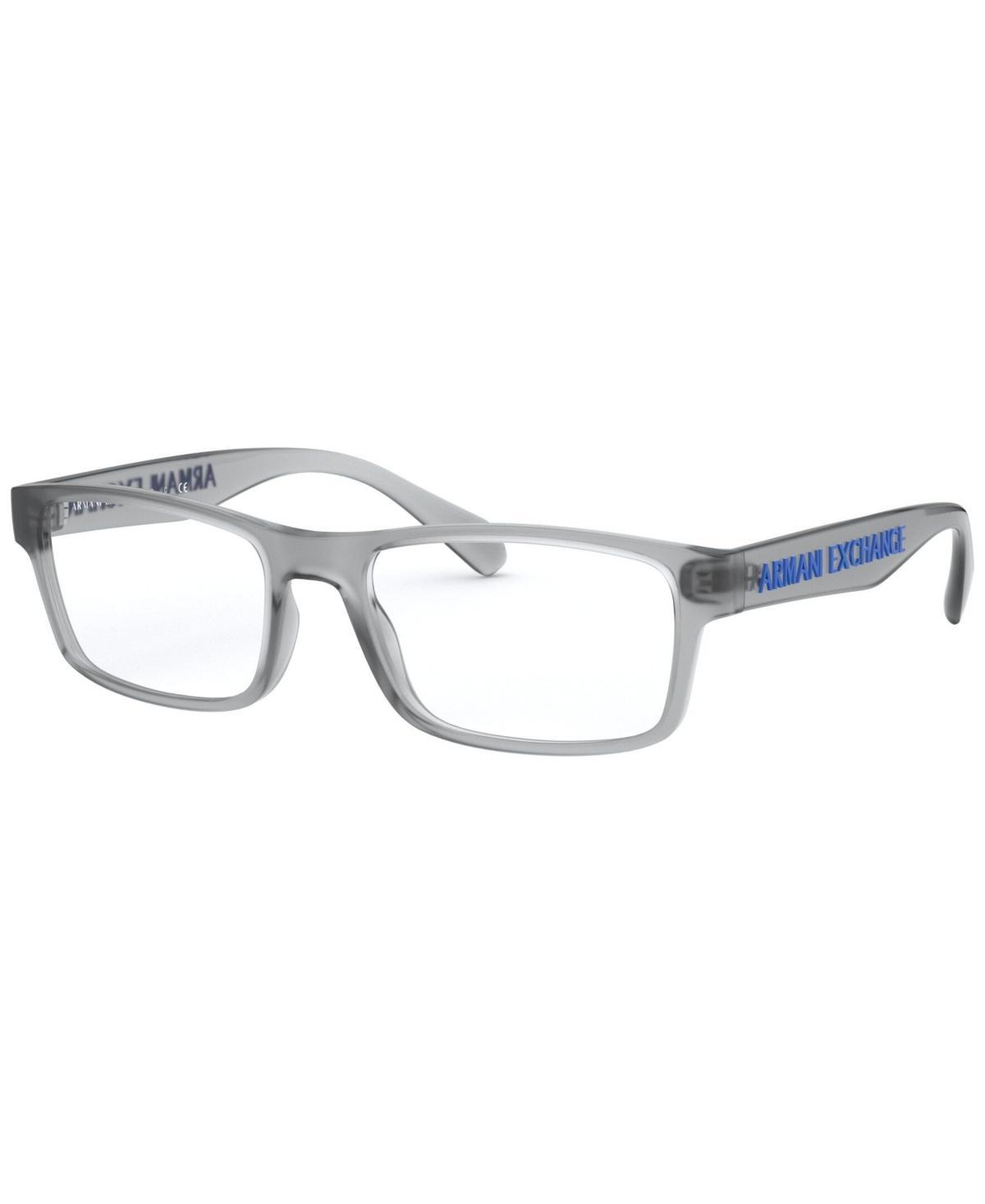 A|x Armani Exchange Armani Exchange AX3070 Men's Rectangle Eyeglasses - Gray Product Image