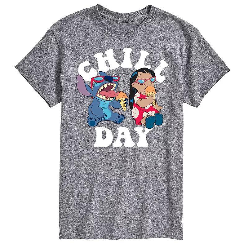 Disneys Lilo and Stitch Big & Tall Chill Day Graphic Tee, Mens Blue Product Image